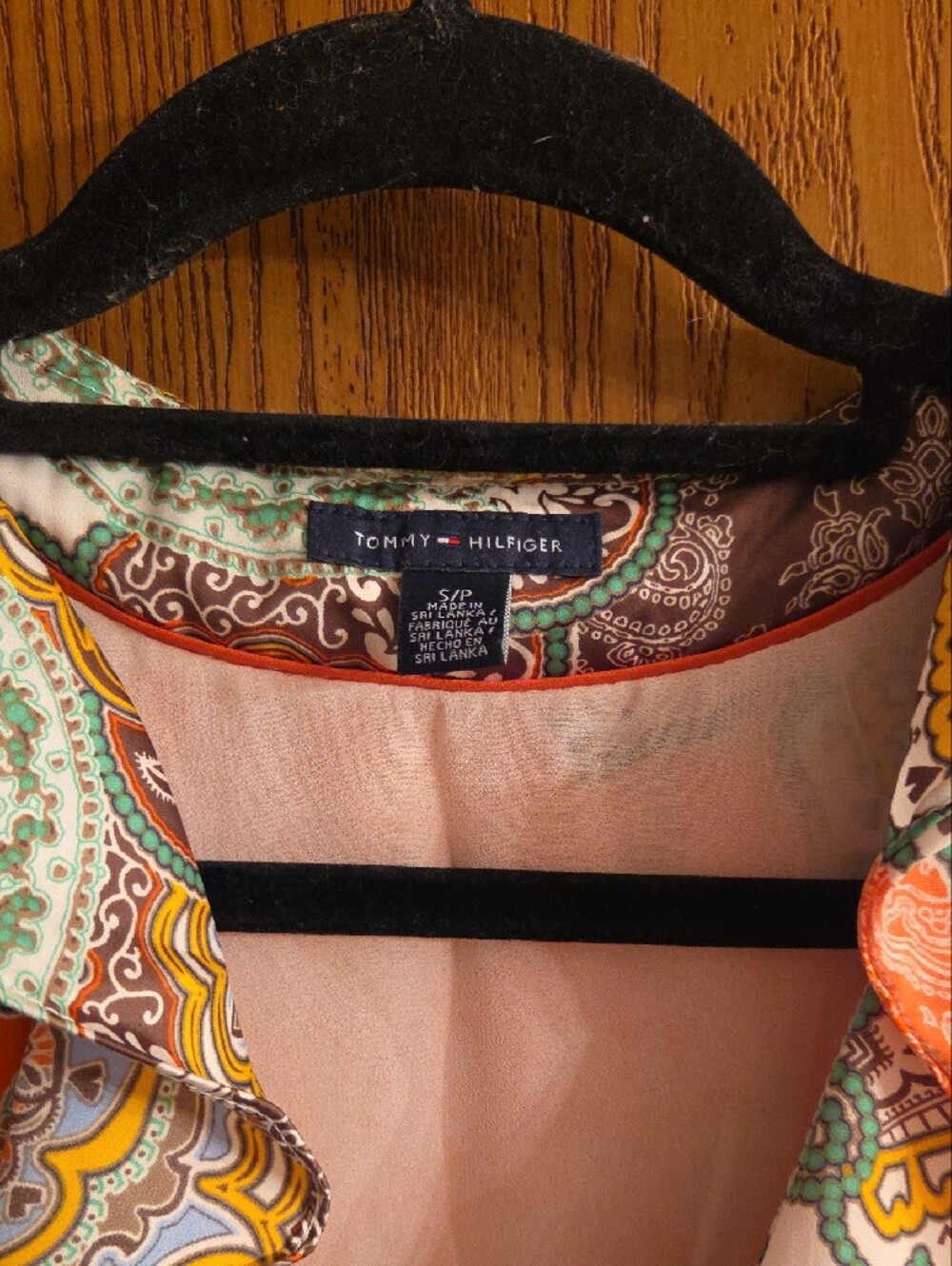 Tommy Hilfiger Orange, Green & Cream Paisley Wrap Midi Dress - Picture 2 of 7